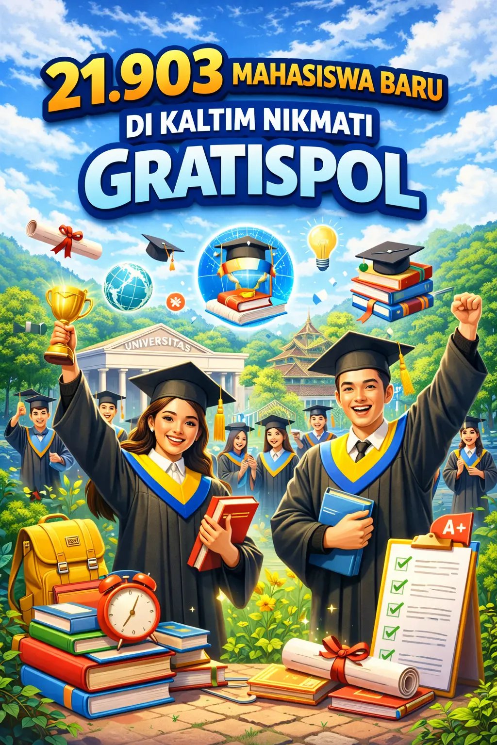 21.903 Mahasiswa Baru di Kaltim Nikmati Gratispol
